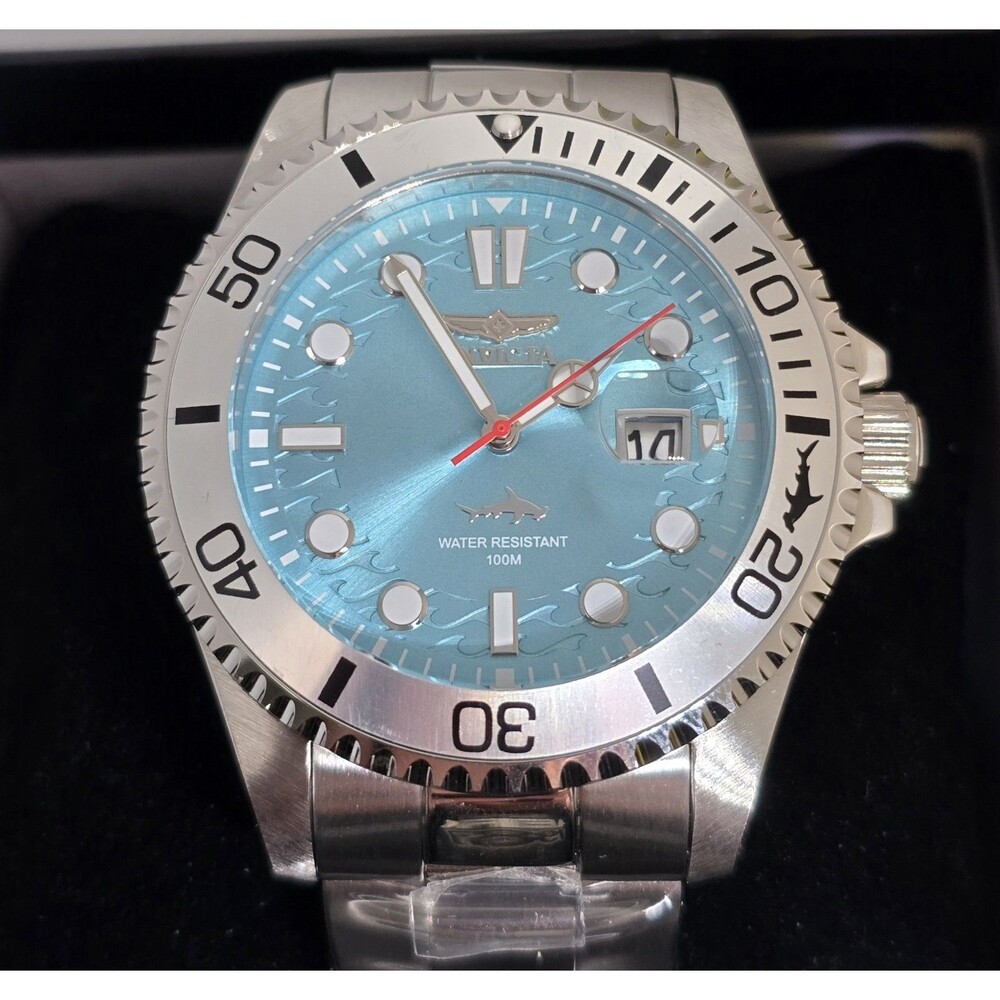 Invicta Pro Diver Currentwave Men's Watch 43mm Silver Tone Blue Dial New In Box